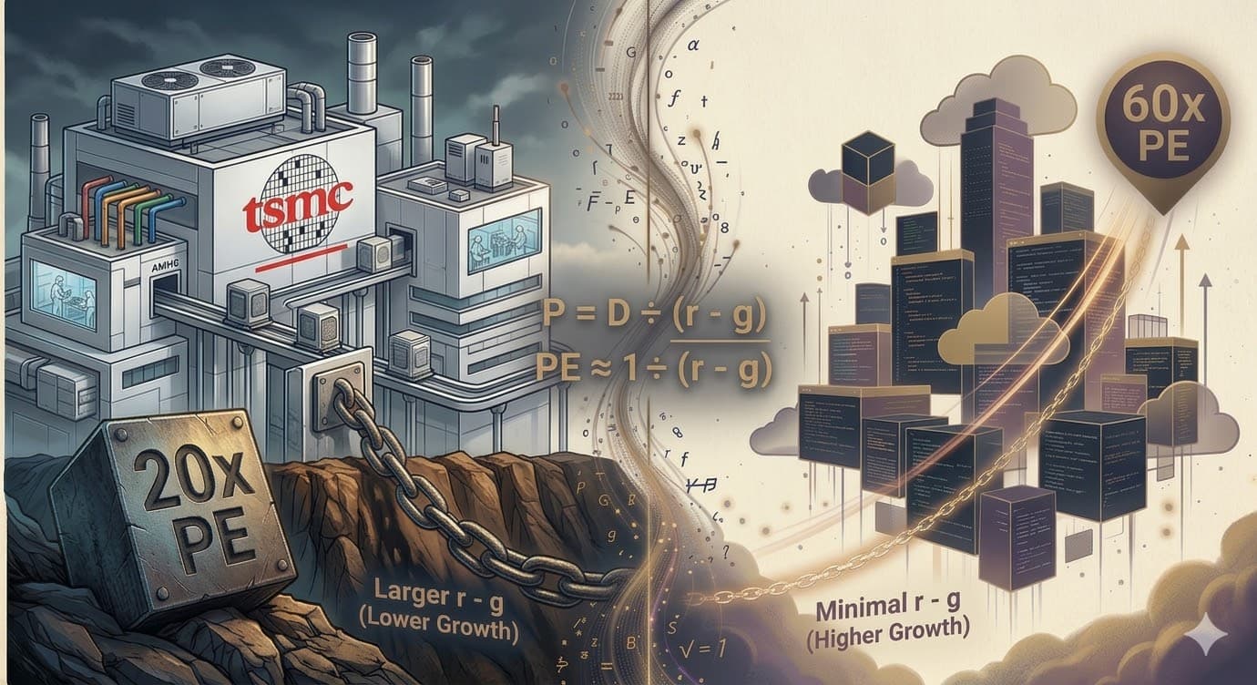 為什麼半導體 20x PE，SaaS 卻可以給到 60x？